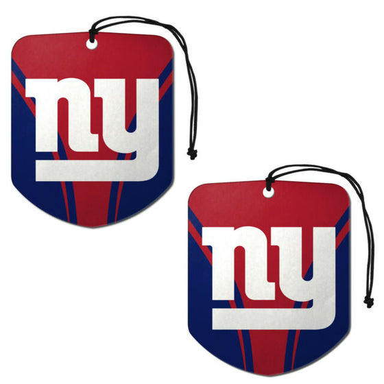 2PC NFL New York Giants Hanging Air Freshener Fresh Scent