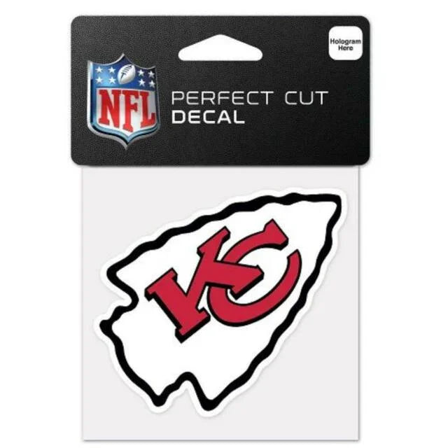 Kansas City Chiefs 4"x4" Perfect Cut Car Decal