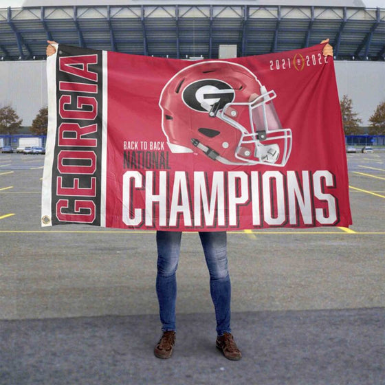 Georgia Bulldogs 2022 College Football CFP Champions Large Outdoor Flag - 757 Sports Collectibles