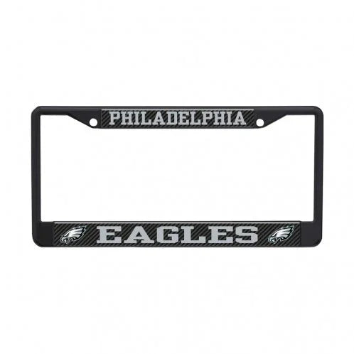 PHILADELHPIA EAGLES CARBON LICENSE PLATE FRAME