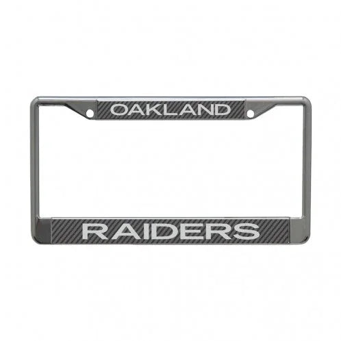 OAKLAND RAIDERS CARBON LICENSE PLATE FRAME