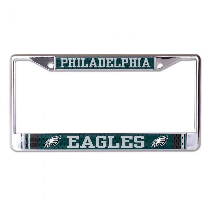 PHILADELPHIA EAGLES JERSEY LIC PLT FRAME S/L PRINTED
