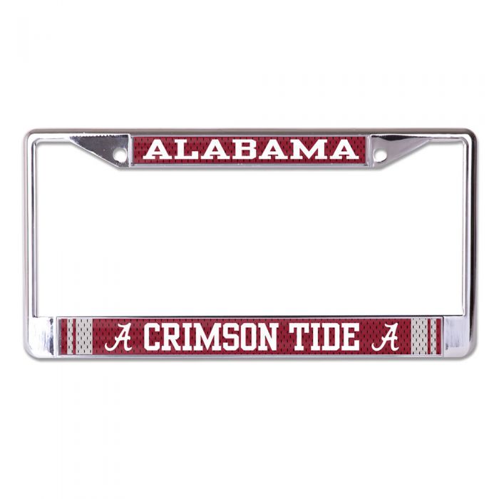 ALABAMA CRIMSON TIDE JERSEY LIC PLT FRAME S/L PRINTED