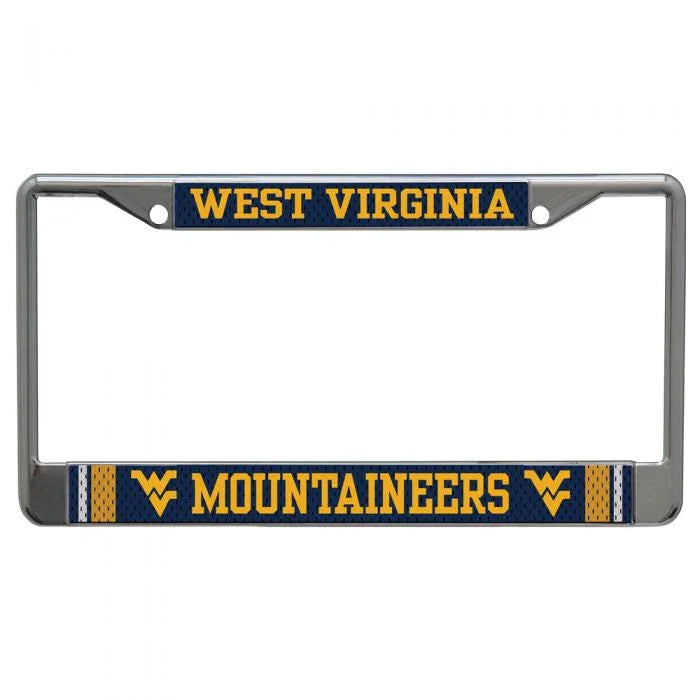 WEST VIRGINIA MOUNTAINEERS JERSEY Laser Cut License Plate FRAME 