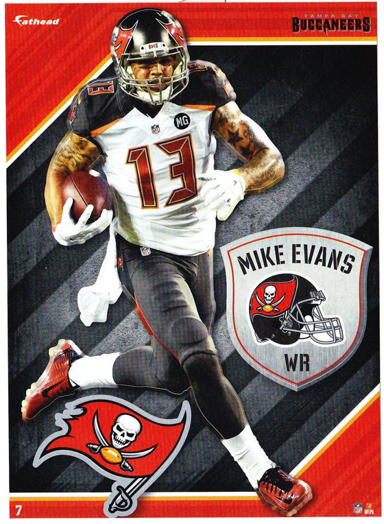 NFL Tampa Bay Buccaneers Mike Evans 2 Fathead Tradeable Decal Sticker 5x7 - 757 Sports Collectibles