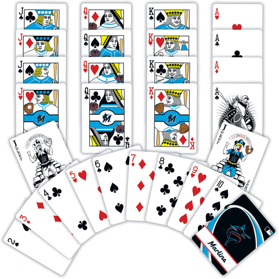 Miami Marlins MLB Playing Cards - 54 Card Deck