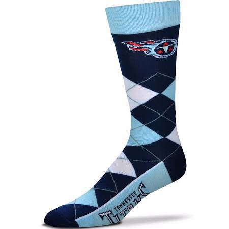 Nfl Tennessee Titans Argyle Unisex Crew Cut Socks - One Size Fits Most - 757 Sports Collectibles