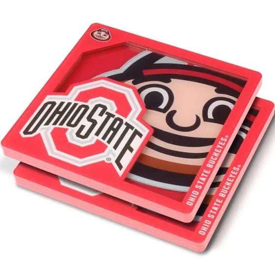 You the Fan  Logo Series Coaster Set - Ohio State Buckeyes - 757 Sports Collectibles