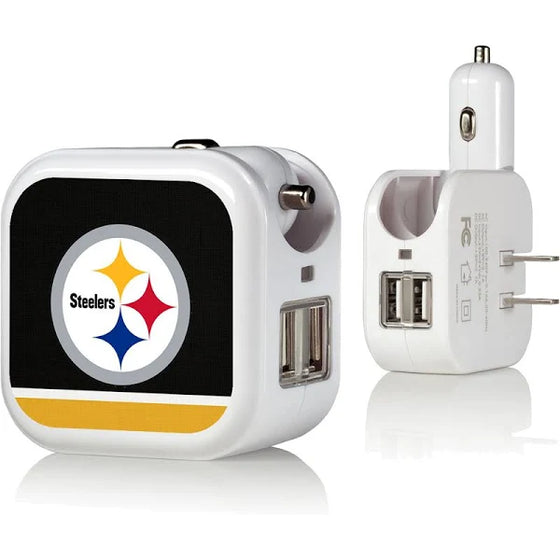 Pittsburgh Steelers 2 in 1 USB Charger - 757 Sports Collectibles