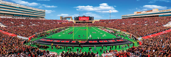 Stadium Panoramic - Texas Tech Red Raiders 1000 Piece Puzzle - End View