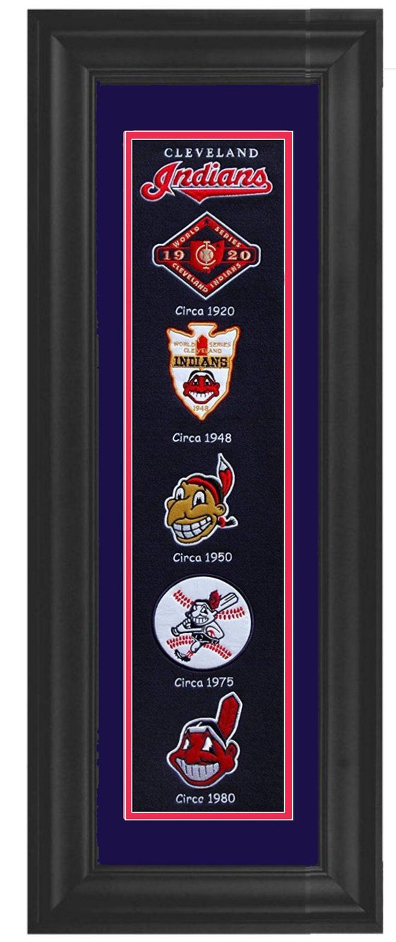 Cleveland Indians Framed Heritage Banner 12x34 - 757 Sports Collectibles