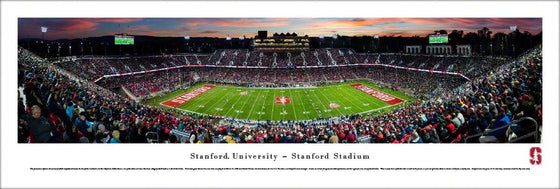 Stanford Cardinal Football - 50 Yard Line - Unframed - 757 Sports Collectibles