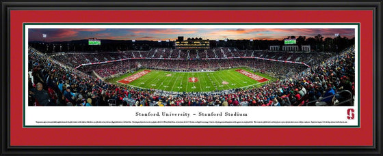 Stanford Cardinal Football - 50 Yard Line - Deluxe Frame - 757 Sports Collectibles