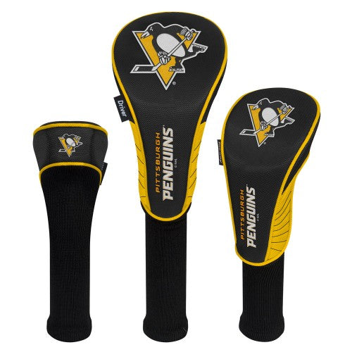 Pittsburgh Penguins Headcovers - Set of 3 -  Driver, Fairway, Hybrid