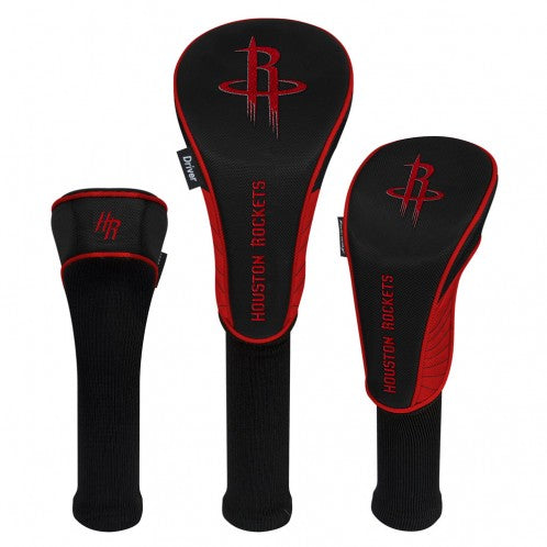 Houston Rockets Headcovers - Set of 3 -  Driver, Fairway, Hybrid
