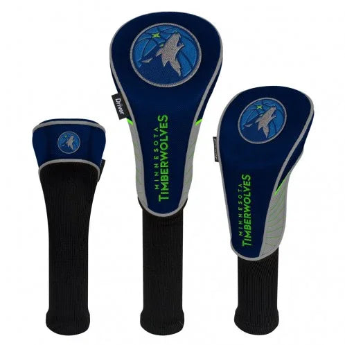 Minnesota Timberwolves Headcovers - Set of 3 -  Driver, Fairway, Hybrid