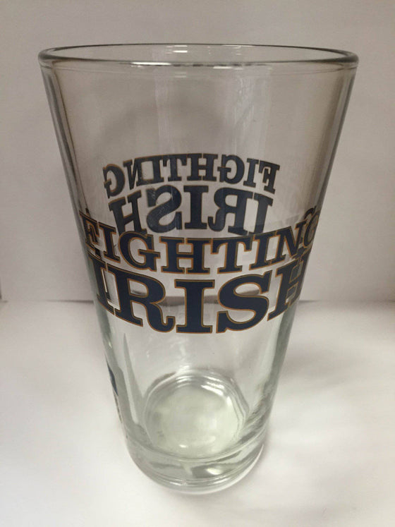 NCAA Notre Dame Fighting Irish 16 oz Slogan Glass Pint "Fighting Irish" - 757 Sports Collectibles