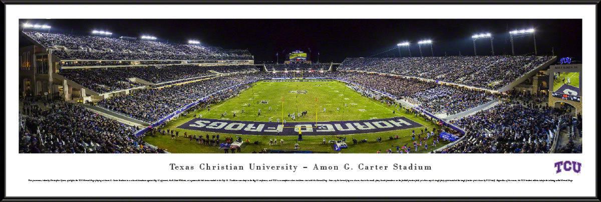 Texas Christian Football - End Zone - Standard Frame - 757 Sports Collectibles