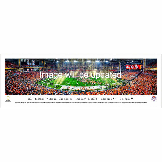 Alabama Crimson Tide College Football Playoff 2017 National Champions 40" x 13.5" Unframed Panoramic - 757 Sports Collectibles