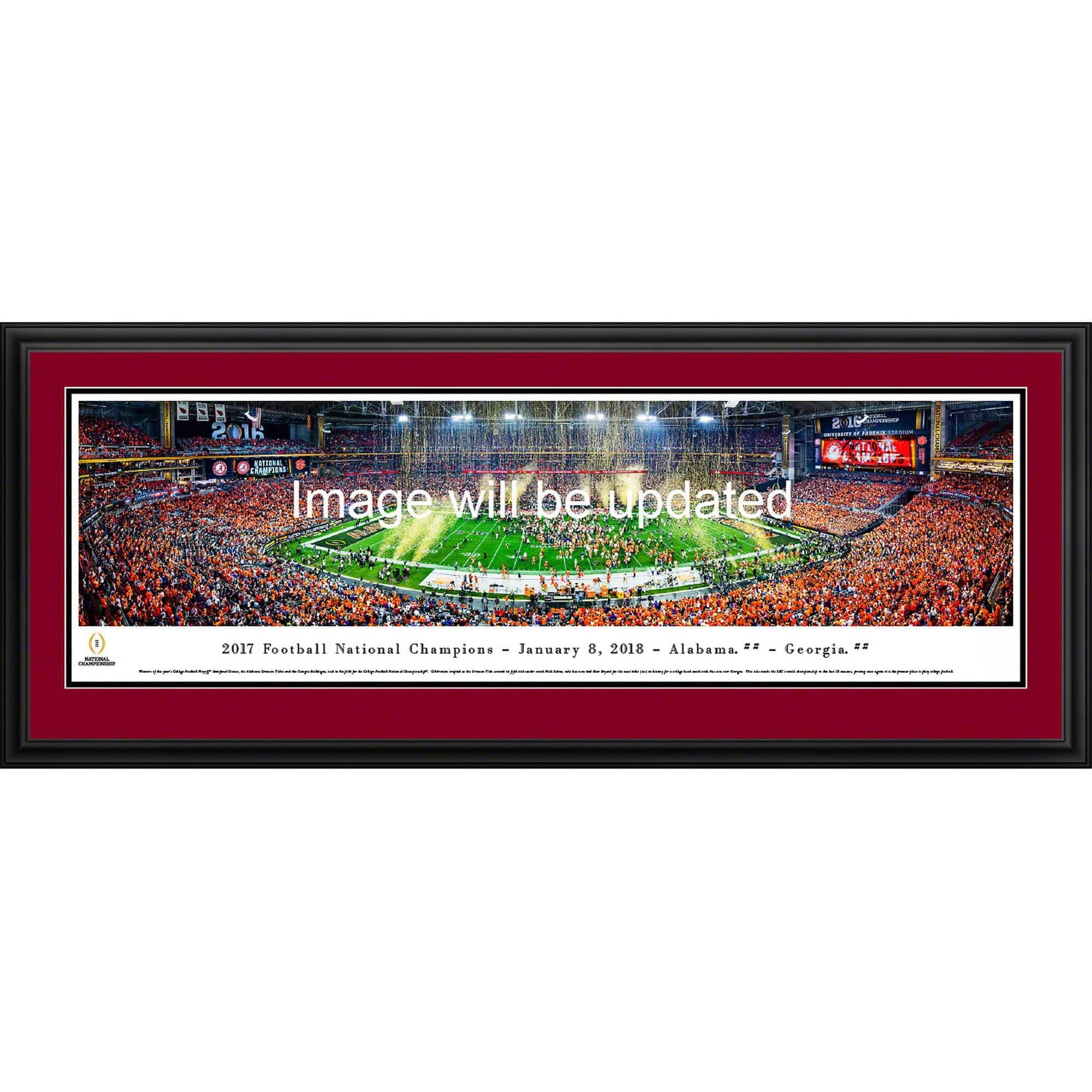 Alabama Crimson Tide College Football Playoff 2017 National Champions 44" x 18" Deluxe Frame Panoramic - 757 Sports Collectibles