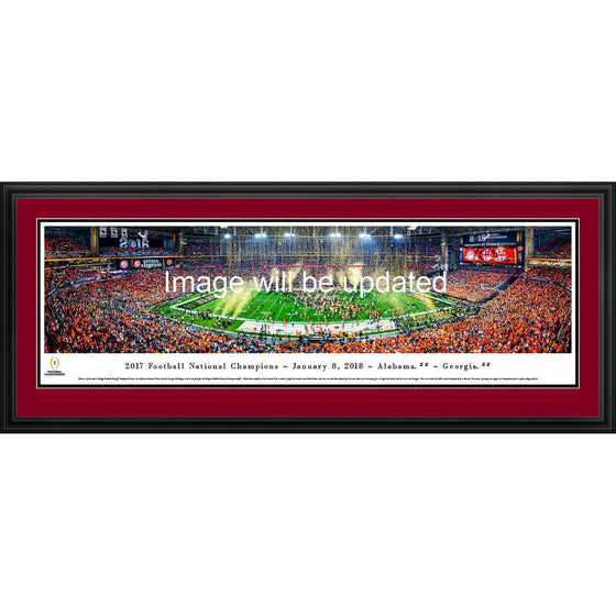 Alabama Crimson Tide College Football Playoff 2017 National Champions 44" x 18" Deluxe Frame Panoramic - 757 Sports Collectibles