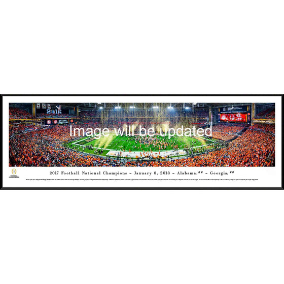 Alabama Crimson Tide College Football Playoff 2017 National Champions 40.25" x 13.75" Standard Frame Panoramic - 757 Sports Collectibles