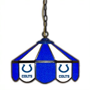 Indianapolis Colts 14-in. Stained Glass Pub Light