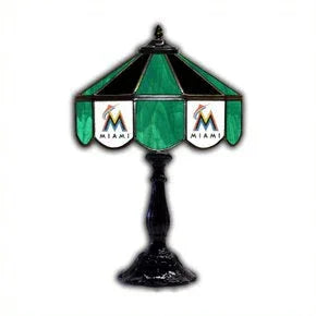 Florida Marlins 21' Stained Glass Table Lamp