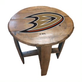 Anaheim Ducks Oak Barrel Table