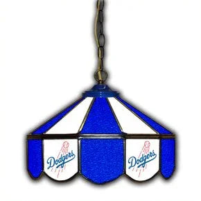Los Angeles Dodgers 14-in. Stained Glass Pub Light