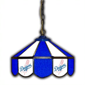 Los Angeles Dodgers 14-in. Stained Glass Pub Light