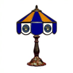 Milwaukee Brewers 21' Stained Glass Table Lamp