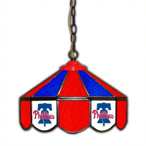 Philadelphia Phillies 14-in. Stained Glass Pub Light
