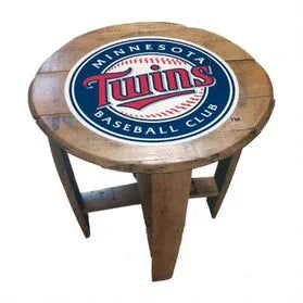 Minnesota Twins Oak Barrel Table