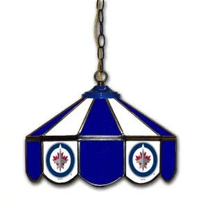 Winnipeg Jets 14-in. Stained Glass Pub Light
