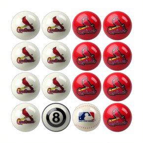 St. Louis Cardinals Billiard Balls with Numbers