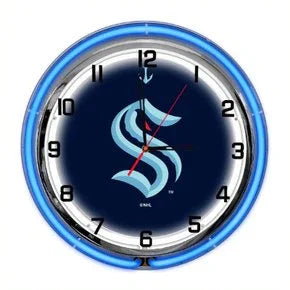 Seattle Kraken 18" Neon Clock