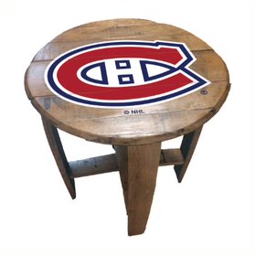 Montreal Canadiens Oak Barrel Table