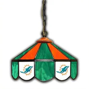 Miami Dolphins 14-in. Stained Glass Pub Light