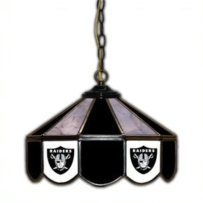 Las Vegas Raiders 14-in. Stained Glass Pub Light
