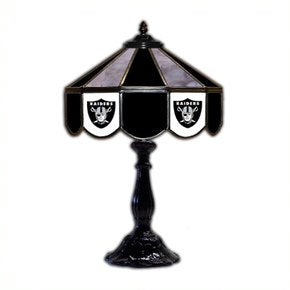 Las Vegas Raiders 21' Stained Glass Table Lamp