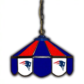 New England Patriots 14-in. Stained Glass Pub Light