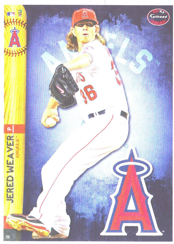 MLB Los Angeles Angels Jered Weaver Fathead Tradeable Decal Sticker 5x7 - 757 Sports Collectibles