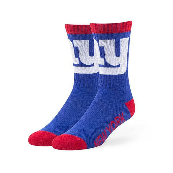New York Giants 47 Bolt Sports Socks Size L (One Pair) - 757 Sports Collectibles