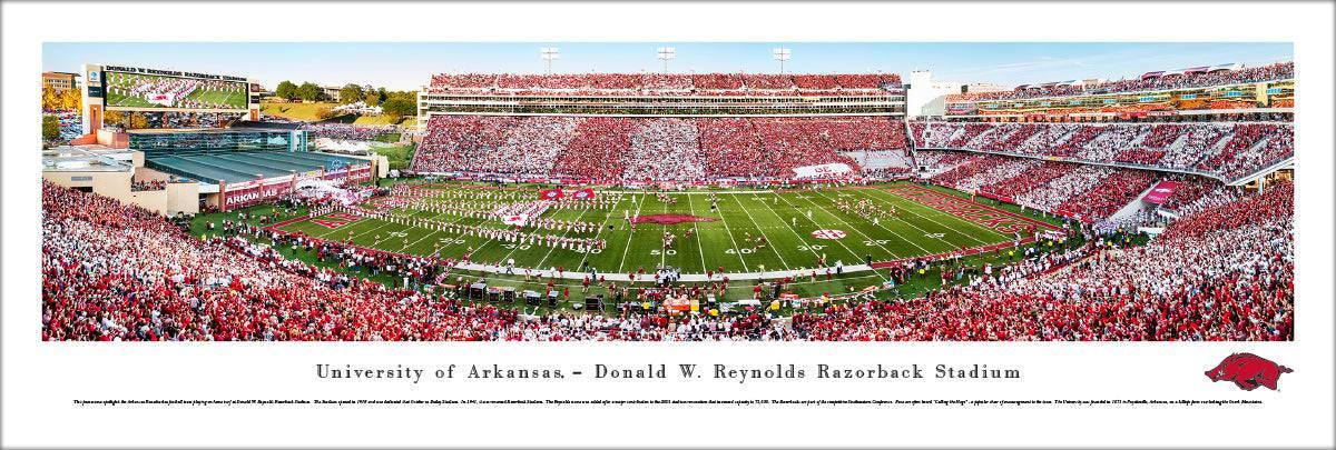 Arkansas Razorback Football - Stripe - Unframed - 757 Sports Collectibles