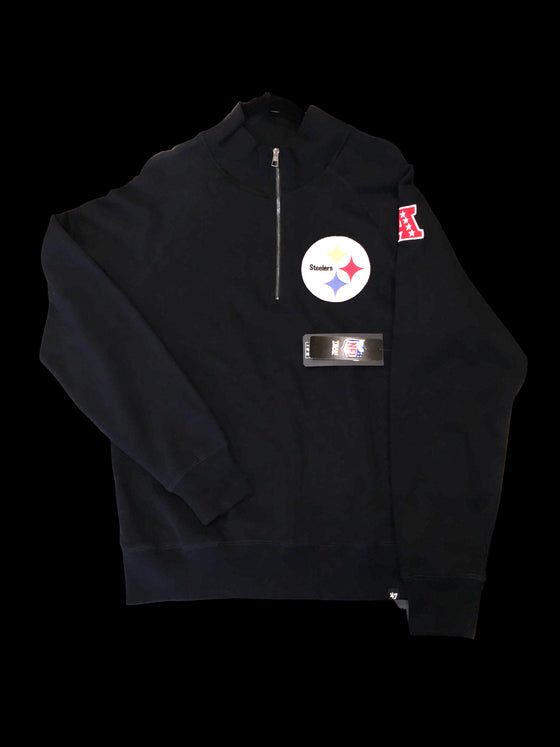 Pittsburgh Steelers Quarter Zip Sweatshirt Jacket Size Extra Large XL