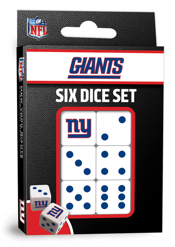 NFL New York Giants 6 Piece D6 Gaming Dice Set