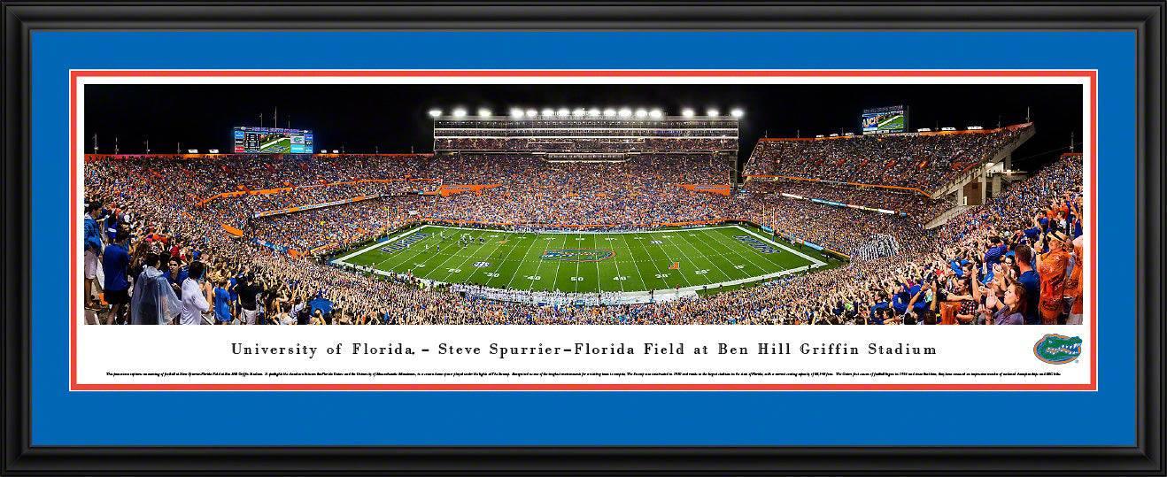 Florida Gators Football - 50 Yard Line - Deluxe Frame - 757 Sports Collectibles