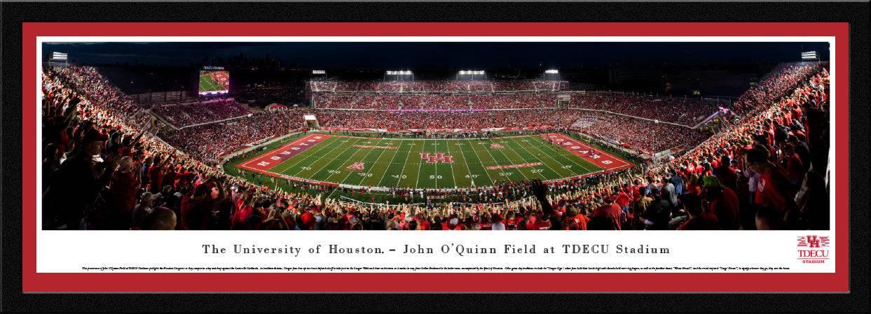 Houston Football - 50 Yard - Night Game - Select Frame - 757 Sports Collectibles