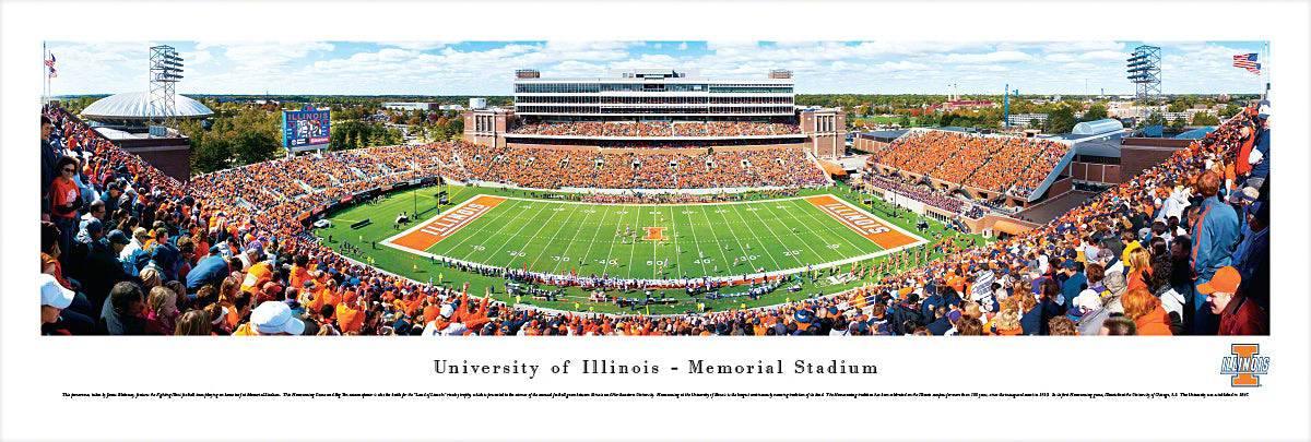 Illinois Football - Unframed - 757 Sports Collectibles